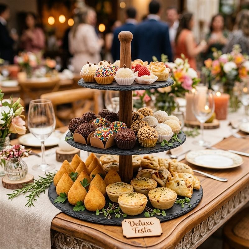 Combo Festa Tentação (50 Salgados + 30 Doces)